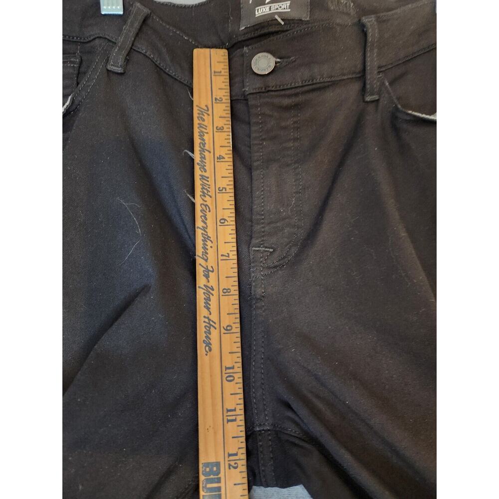7 For All Mankind Luxe Jeans Mens 40x32 Black Wash‎ Slimmy Straight Fit Stretch - Picture 4 of 10